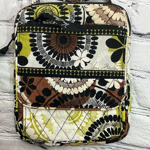 Vera Bradley Mini Hipster Cocoa Moss Crossbody Adjustable Strap Quilted Bag - Picture 3 of 12